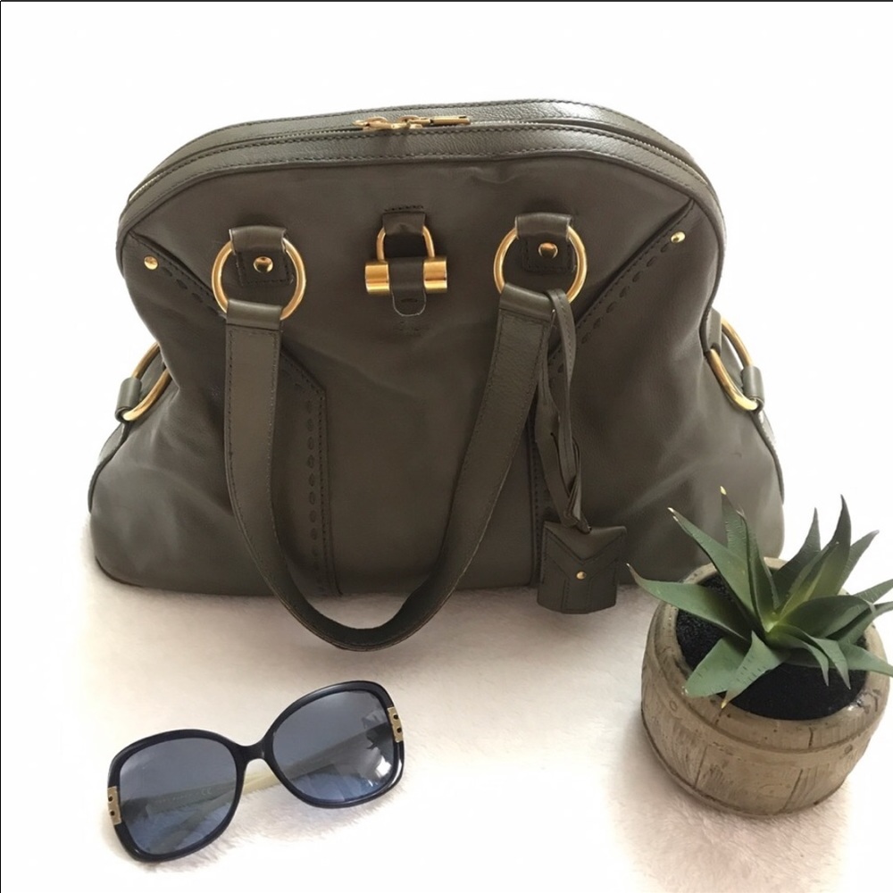 💕HP💕YSL Olive Green Leather Muse Bag